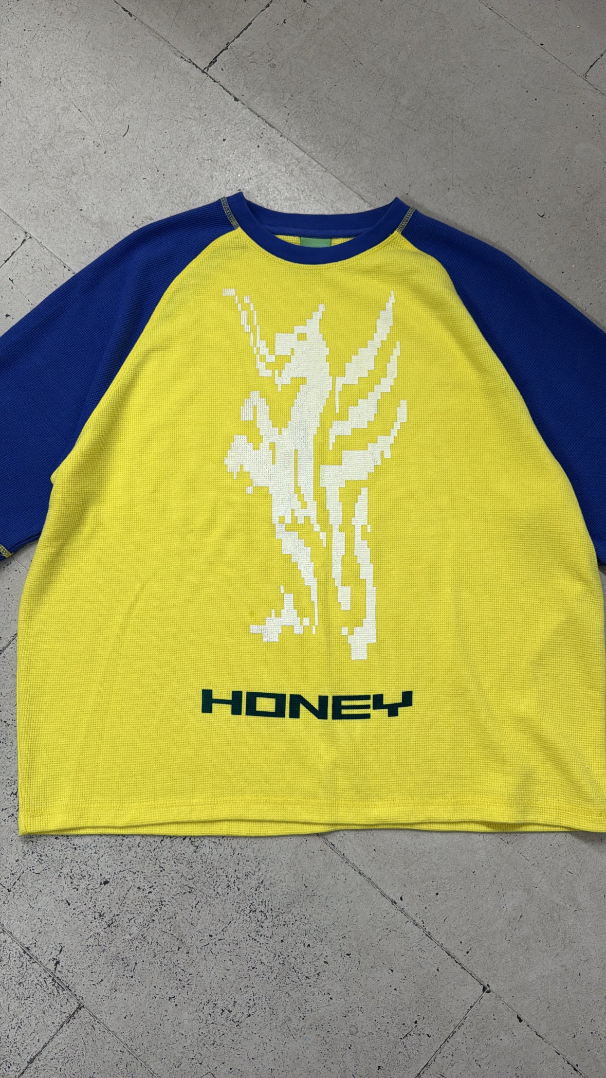 SS WAFFLE TEE - NEON