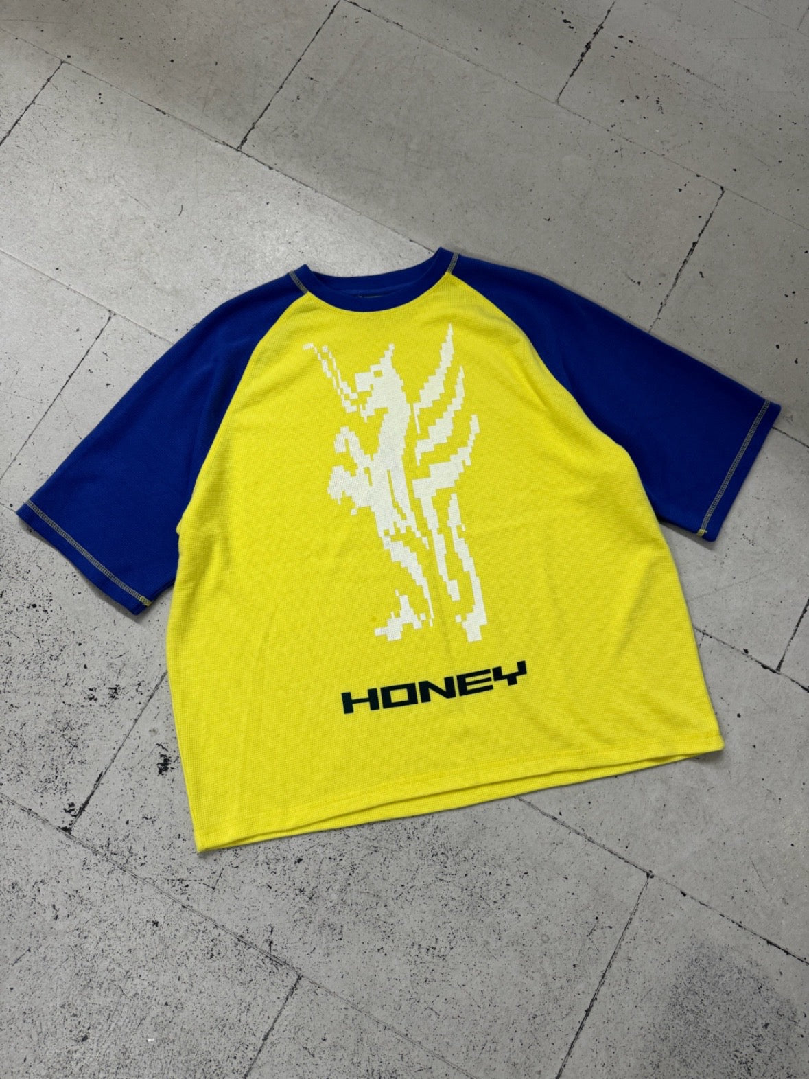 SS WAFFLE TEE - NEON