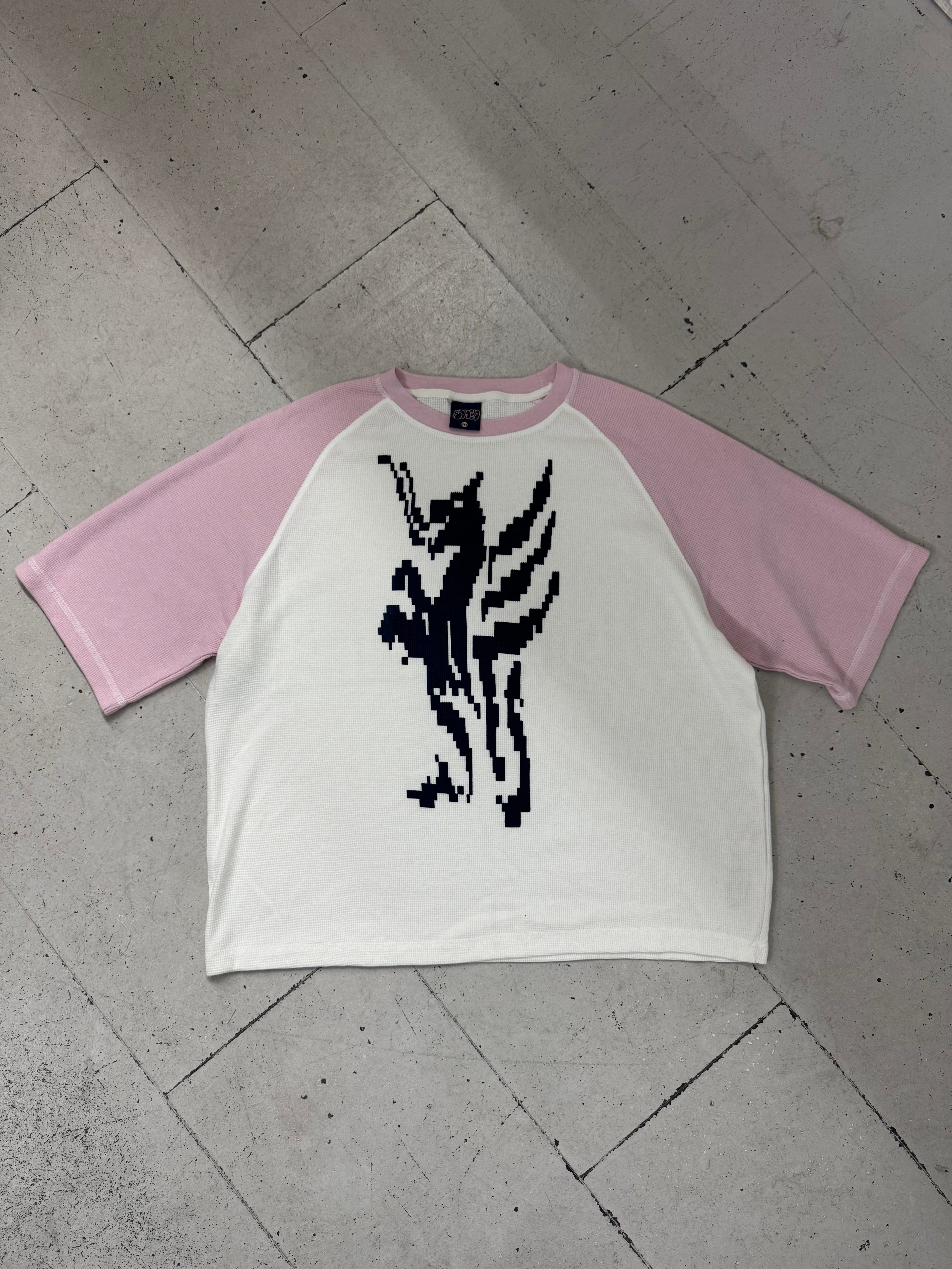 SS WAFFLE TEE - PINK