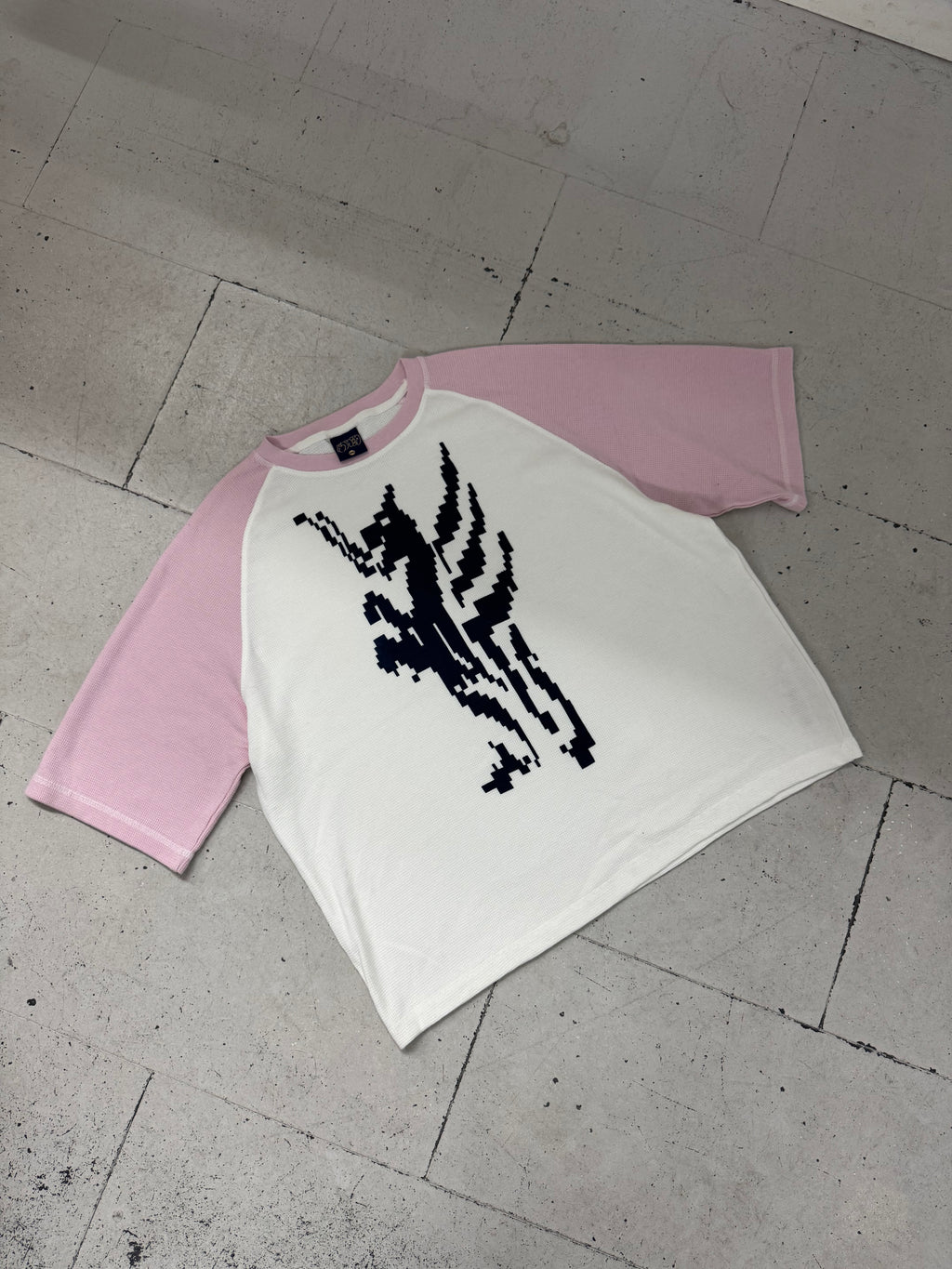 SS WAFFLE TEE - PINK