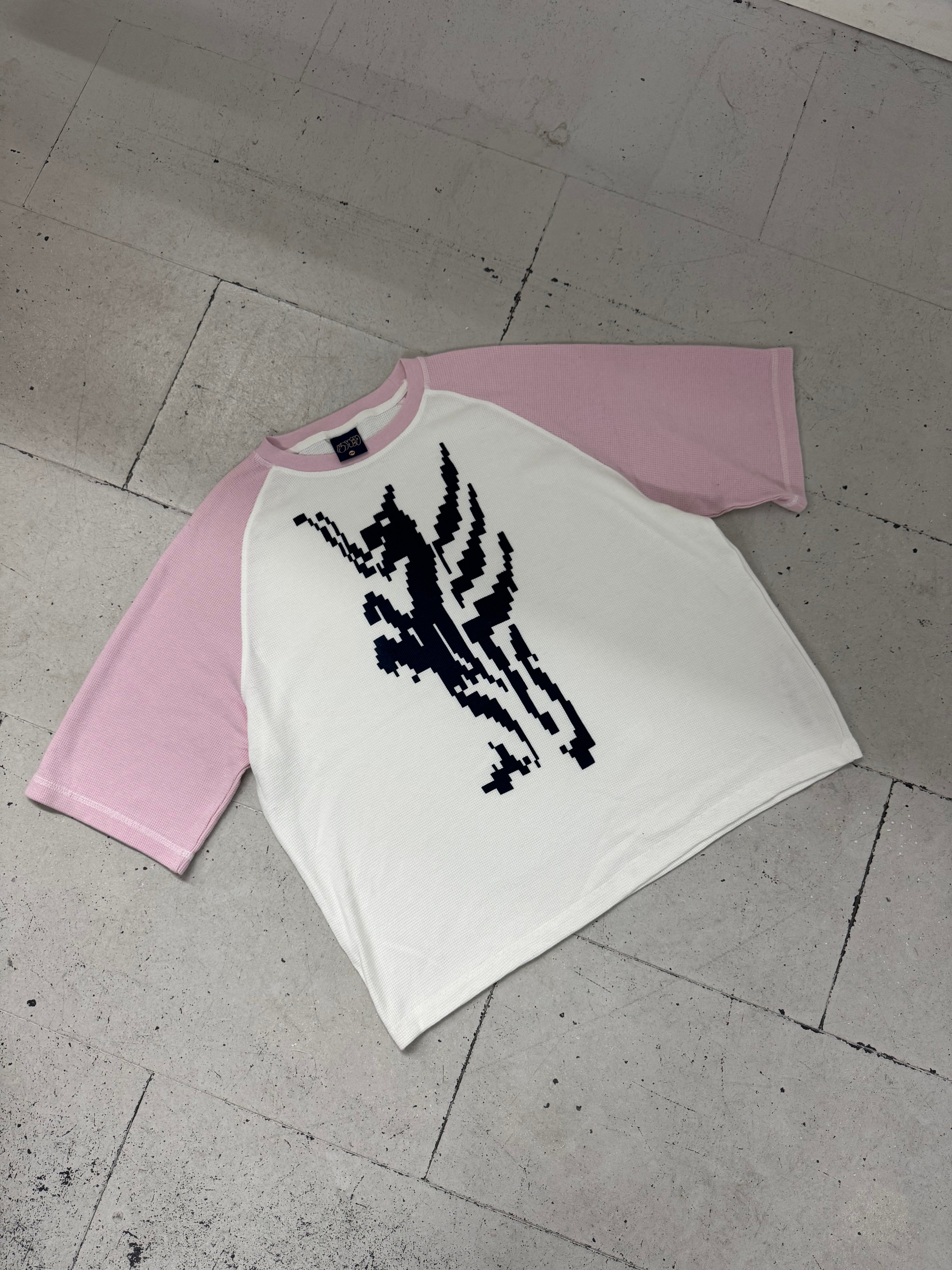 SS WAFFLE TEE - PINK